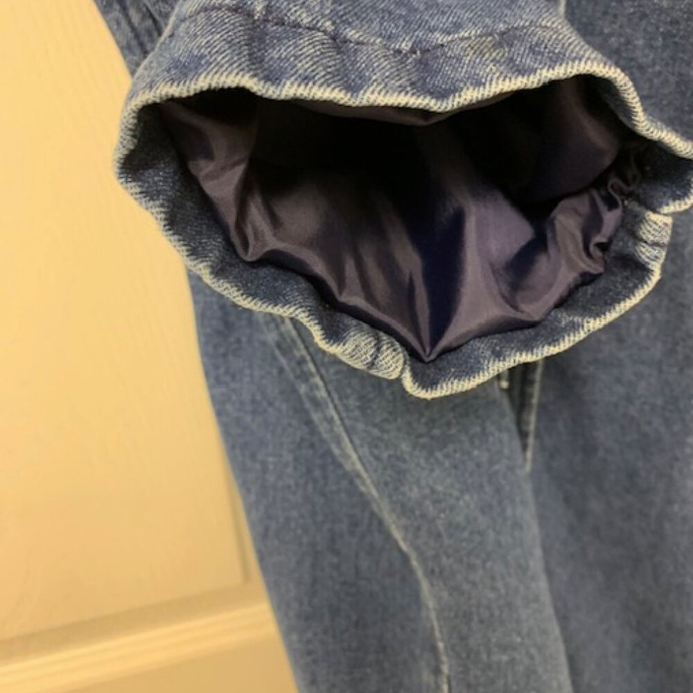 Vintage Brandon Thomas 100% Denim blue Chore Barn jacket w lining - Picture 7 of 11